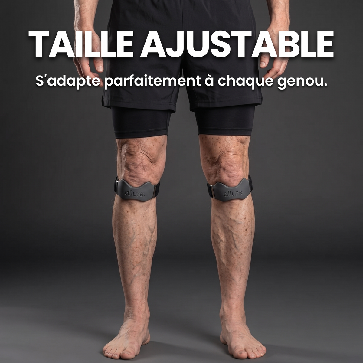 Taille ajustable, s adapte a chaque genou